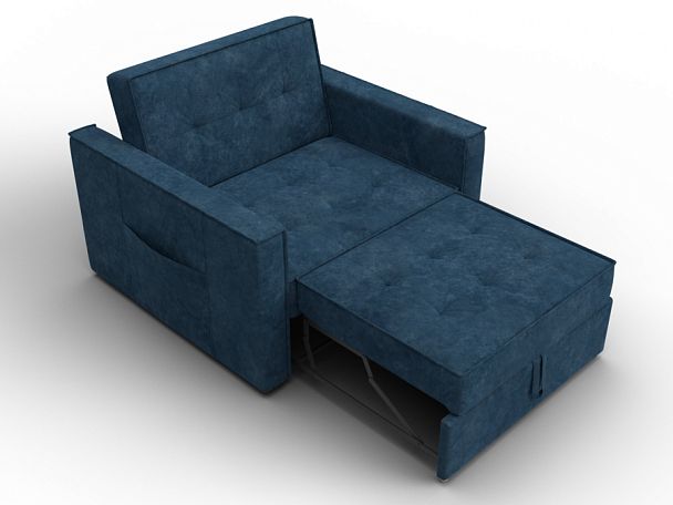 Кресло-кровать Лига-104 (80) Велюр синий - Вид 7