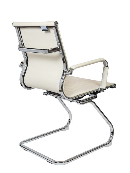 Кресло Техно CF / хром / слоновая кость экокожа - Вид 4