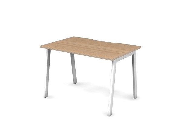 MATRIX 121S100-A Стол прямой, проводник вырезной (А-обр. опоры) 1180х780х775 Швейцарский вяз/Белый - Вид 1