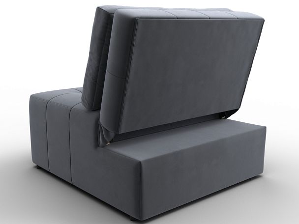 Кресло-кровать Лига-107 (80) Велюр серый - Вид 5