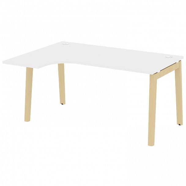 Стол эргономичный "Onix wood" OW.SA-4 белый/дуб светлый - Вид 2