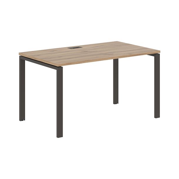 Стол прямой EUST 1380 Дуб Денвер светлый/Мокко 1360х800х750 EDIS - Вид 1