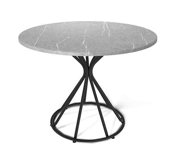 Стол Sheffilton SHT-TU4-1/TT 90 МДФ черный муар/серый мрамор - Вид 2