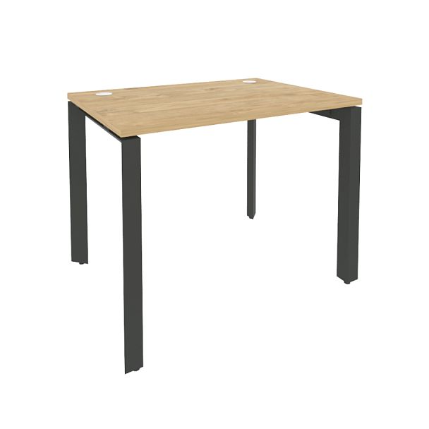 Onix Стол рабочий на П-образном м/к O.MP-SP-1.7 Тиквуд светлый/Антрацит металл 980*720*750 - Вид 1