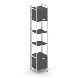 Rift Шкаф 5 ниш узкий RF.SU-54 (U) Антрацит/Металл Белый 420*396*2010 - Фото предпросмотра