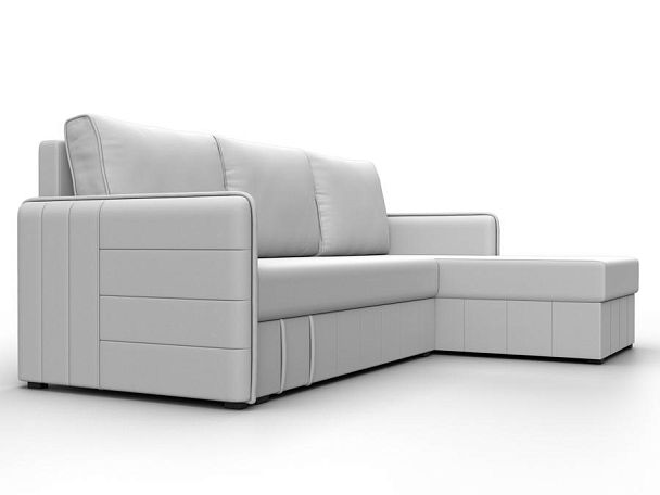 Диван угловой Слим угол универсальный Экокожа белый - Вид 3