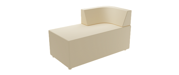 Угловой элемент "Модуль М-70/10" 2-х местный (спинка радиусная) - Вид 2