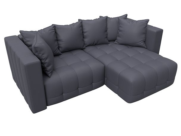 Диван угловой Лига-052 НПБ угол универсальный Экокожа серый - Вид 6