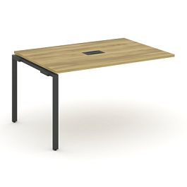 Concept Проходной наборный элемент переговорного стола CN.NPRG-013 Дуб Винченцо/Металл Антрацит 1380*980*750 - Фото предпросмотра