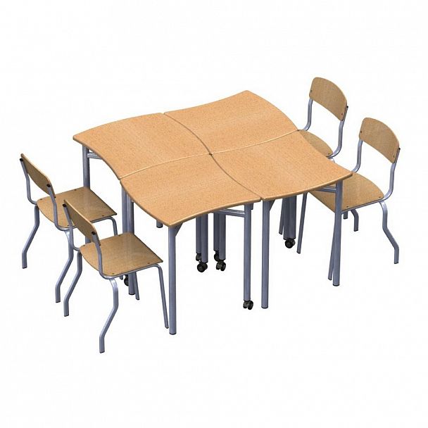 Стол ученический двухместный "Облачко М" (2-6 гр.) - Вид 3