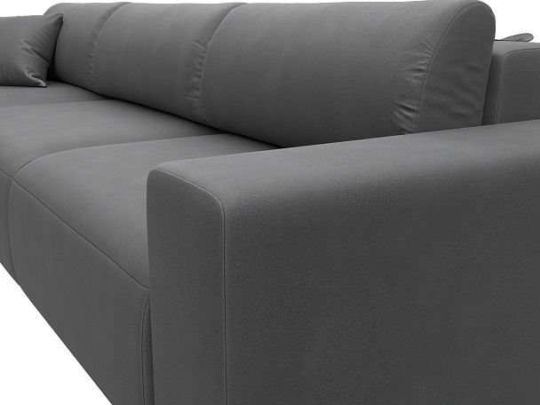 Диван угловой Лига-036 НПБ Классик Лонг левый угол Искусственная замша серый - Вид 4