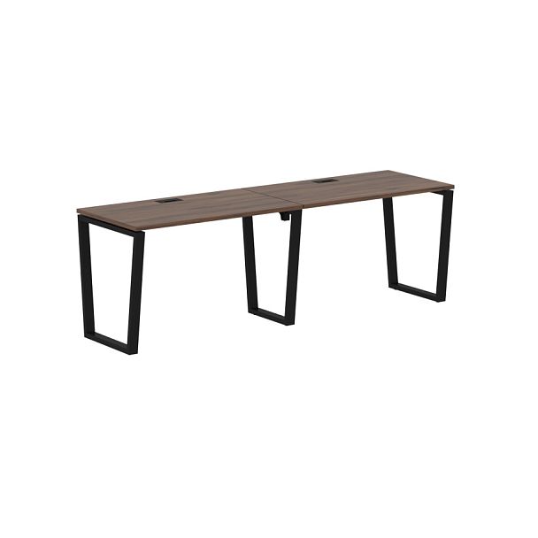 Стол 2-х местный EVWST 2367 Дуб Денвер тёмный/Черный 2326х670х750 EDIS - Вид 1