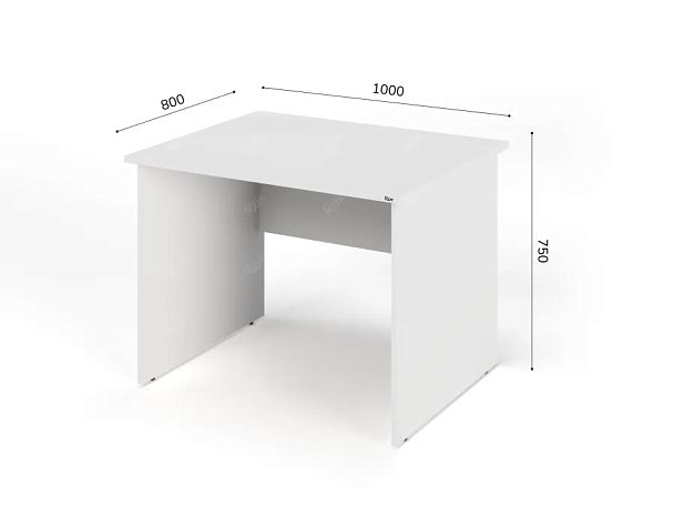 UNITY PС8-10 БЕЛЫЙ Офисный стол прямоугольный Прямой 1000х800х750 - Вид 1