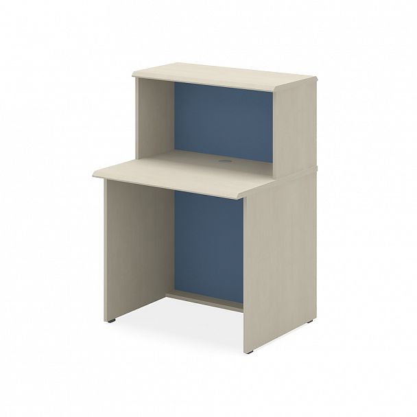 Стойка-ресепшн "Технофорвард" ПК-ТФ-СКР80Х70У-В1-117 клен/голубой - Вид 1