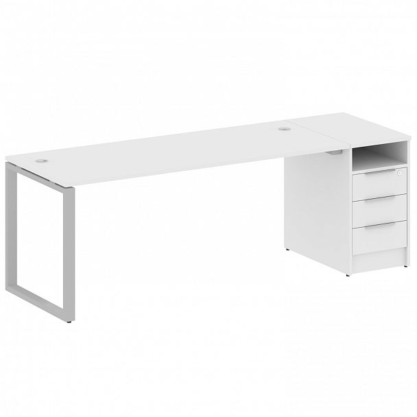 Рабочая станция "Metal System" БО.РС-СТП -1.5 белый/серый - Вид 1