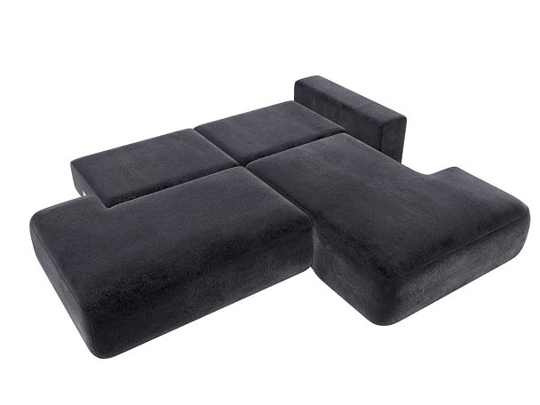 Диван угловой Лига-036 НПБ Модерн правый угол Велюр серый - Вид 9