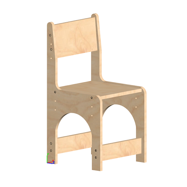 Стул детский регулируемый, (фанера, лак) ДСУ-49, гр.1-3 - Вид 1