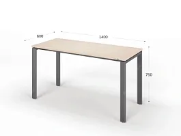 UNITY РМС6-14 ДУБ СОНОМА Стол на металлокаркасе прямой 1400х600х750 - Фото предпросмотра