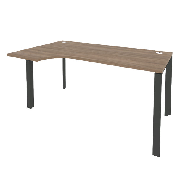 Onix Стол эргономичный левый на П-образном м/к O.MP-SA-1 (L) Дуб аризона/Антрацит металл 1580*980*750 (720/460) - Вид 1