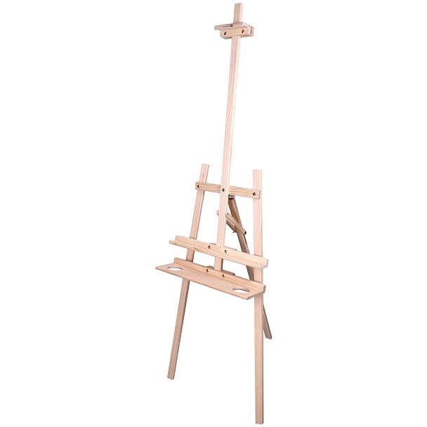 Мольберт напольный из сосны Лира с полкой, 170х55х70 см, высота холста до 107 см, BRAUBERG ART CLASSIC, 192261 - Вид 3