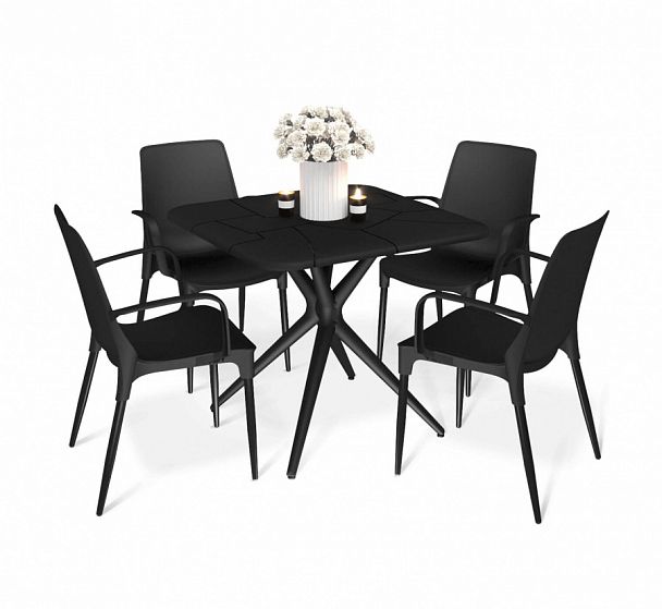 Обеденная группа Sheffilton SHT-DS209 черный - Вид 1