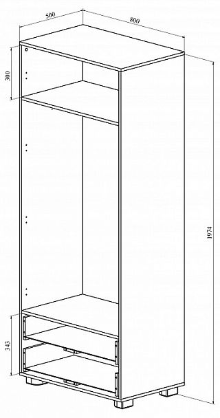 Шкаф платяной ДримСтар ДС-60К - Вид 4