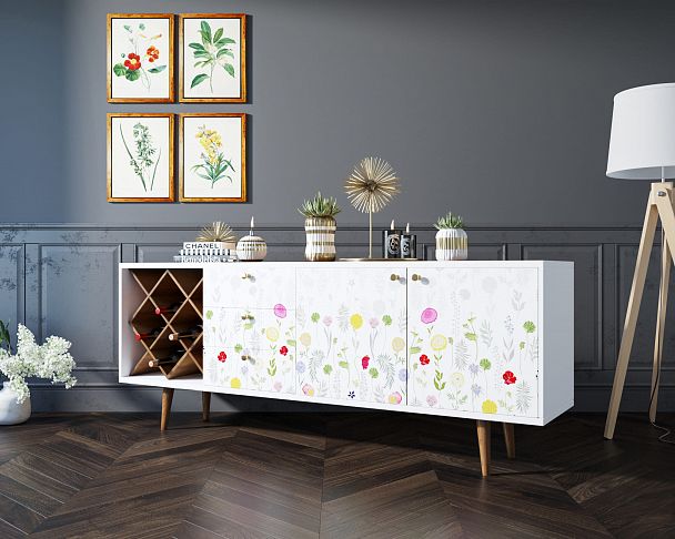 Комод "Berber" удлиненный с бутылочницей принт 7 - Вид 6