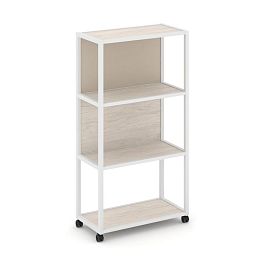 Shelf Mobile Стеллаж 4 уровня 1 секция VR.LT-STK-403.08 Денвер Светлый/Металл Белый/W-04 800*400*1523 - Фото предпросмотра
