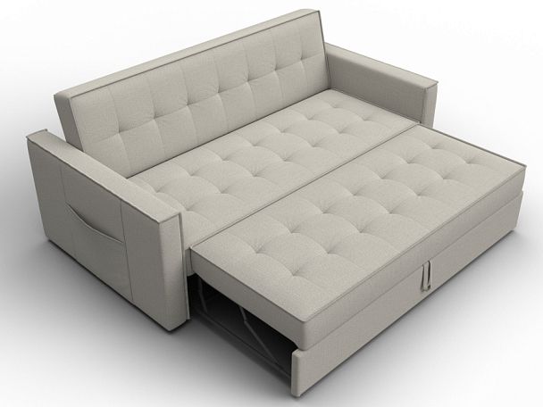 Диван прямой Лига-104 (160) Рогожка бежевый - Вид 7