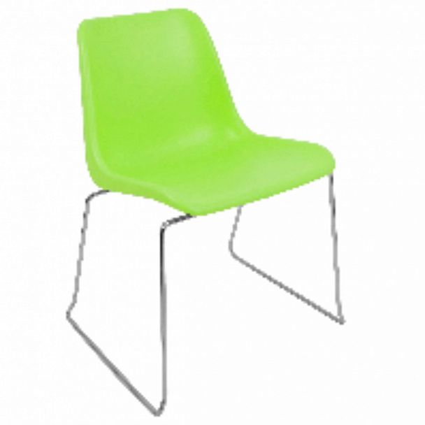 Стул Vicenza (пруток), каркас хром, салатовый, стопируемый - Вид 1