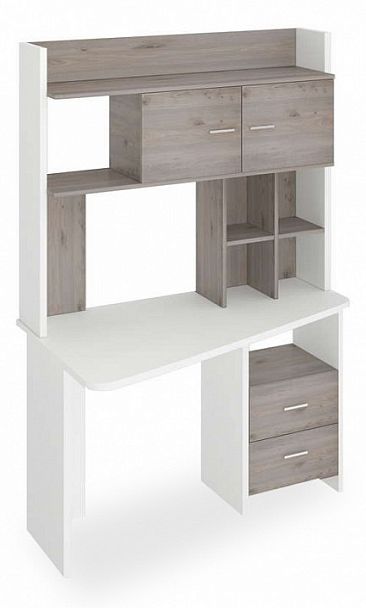 Стол компьютерный Нельсон Lite СКЛ-Трап120+НКЛХ-120 БЕН ЛЕВ Белый/Нельсон левый - Вид 1