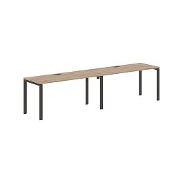 Стол 2-х местный EUWST 3167 Дуб Денвер светлый/Мокко 3126х670х750 EDIS - Фото предпросмотра