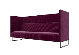 Bronks Диван трехместный BROS-3 Velvet lux 65/Металл Черный 2100*760*1180 - Фото предпросмотра