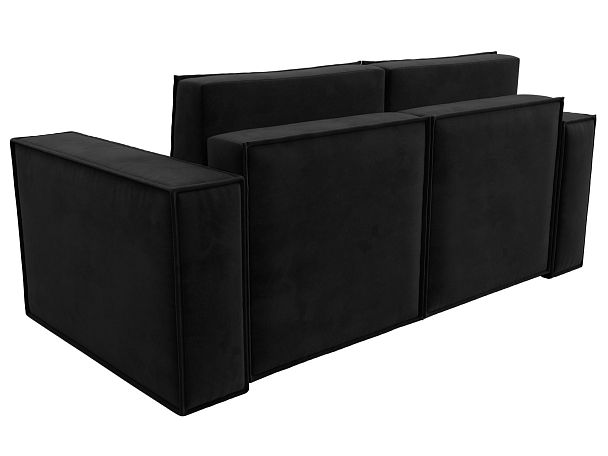 Диван прямой Куба мини Велюр черный - Вид 6
