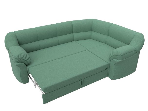 Диван угловой Карнелла правый угол Рогожка зеленый - Вид 7