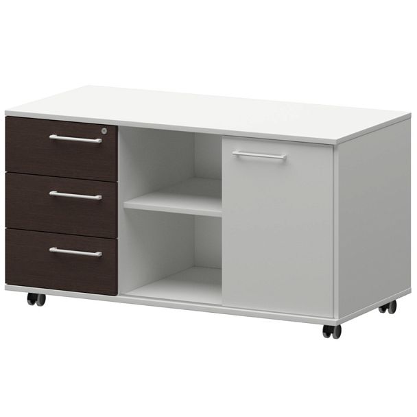 Креденция левая KZT-62L Дуб венге/Белый 1200x568x648 Кортез - Вид 1