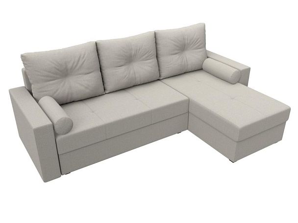 Диван угловой Верона Лайт правый угол Рогожка бежевый - Вид 5