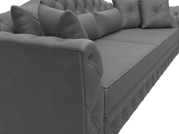 Диван прямой Артис Искусственная замша серый - Вид 4