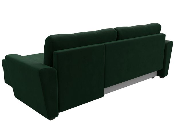 Угловой диван Амстердам Лайт правый (полностью велюр зеленый) - Вид 6