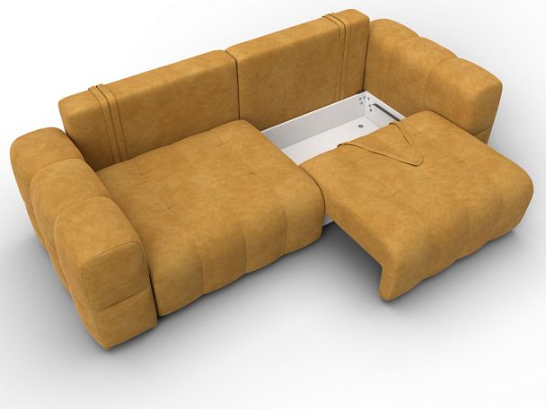 Диван прямой Лига-110 НПБ Велюр желтый - Вид 8