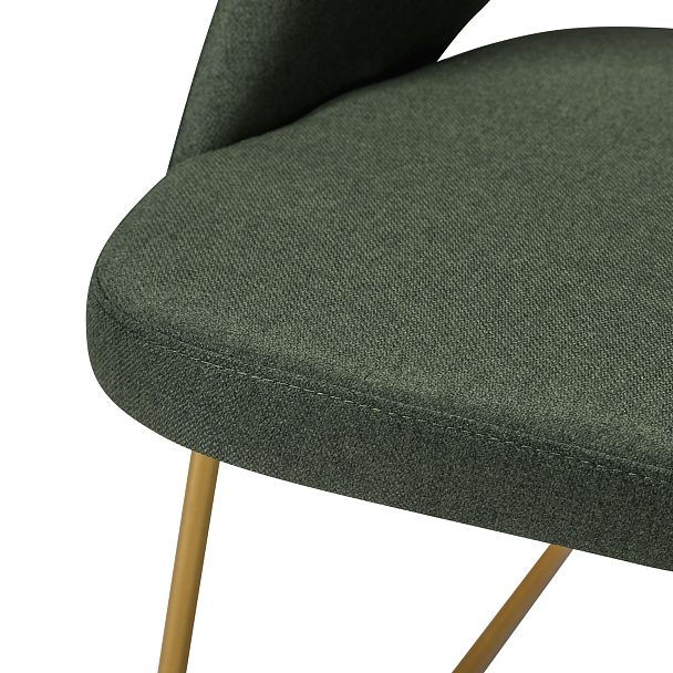 Стул Lars тёмно-зеленый/Линк золото - Вид 4