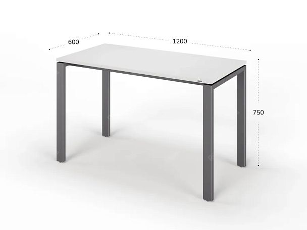 ЛАЙТ / LIGHT RLG015-12x6 Прямоугольный стол 120x60x75 Белый - Вид 2