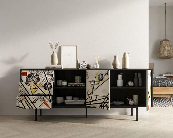 Комод с дверками и нишей Emerson by Kandinsky арт EM15/Print_01 - Вид 2