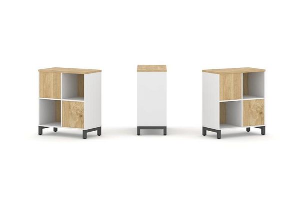 Style Project Набор стеллажа 2-х сторон., 2 яр. SN.NSD-221 Белый/Тиквуд Светлый/Металл Антрацит 754* - Вид 1