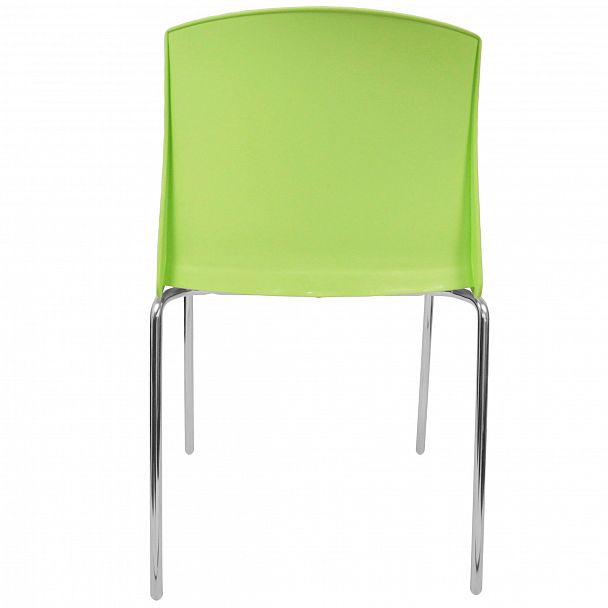 Стул Pull (4 ножки) каркас Хром, салатовый, стопируемый - Вид 4