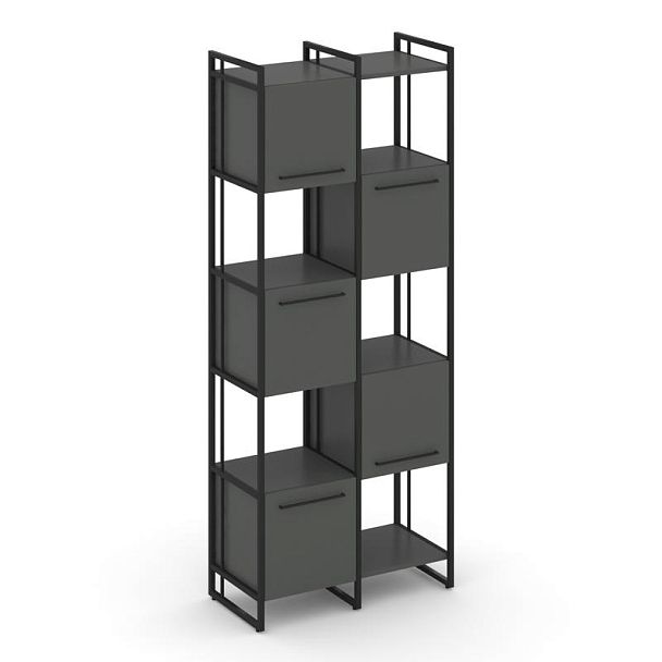 Rift Шкаф комбинированый RF.NS-003 Антрацит/Металл Черный 820*396*2010 - Вид 1