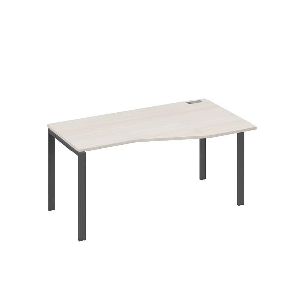 Стол эргономичный правый "Техно" на металлокаркасе UNO A4 А4 Б1 066 БП дуб / металлокаркас антрацит - Вид 1