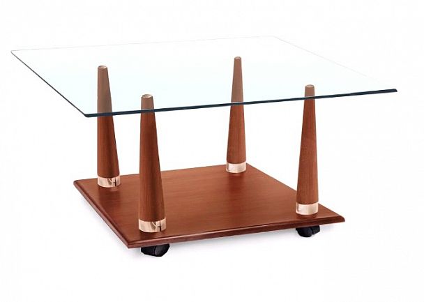 Стол журнальный Сенатор-4  750x750х410 вишня "Журнальные столы" ТК-002561000750 бордовый - Вид 1