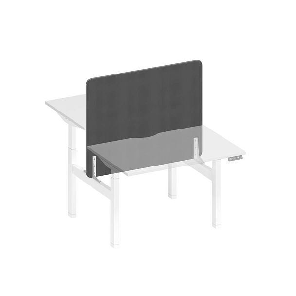 Экран настольный фронтальный тканевый Elevo А2 БГ 445.02 BA50 серый (Bahama Grey) / белый гладкий - Вид 1