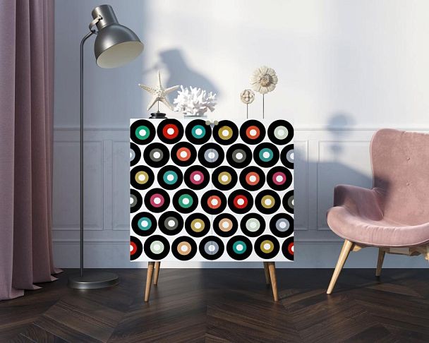 Комод Berber две дверки малый 37 принт арт BB38/Print_37 - Вид 5